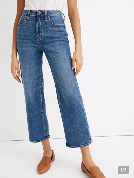 Madewell Denim - Madewell Slim Wide Leg Crop jeans size 27